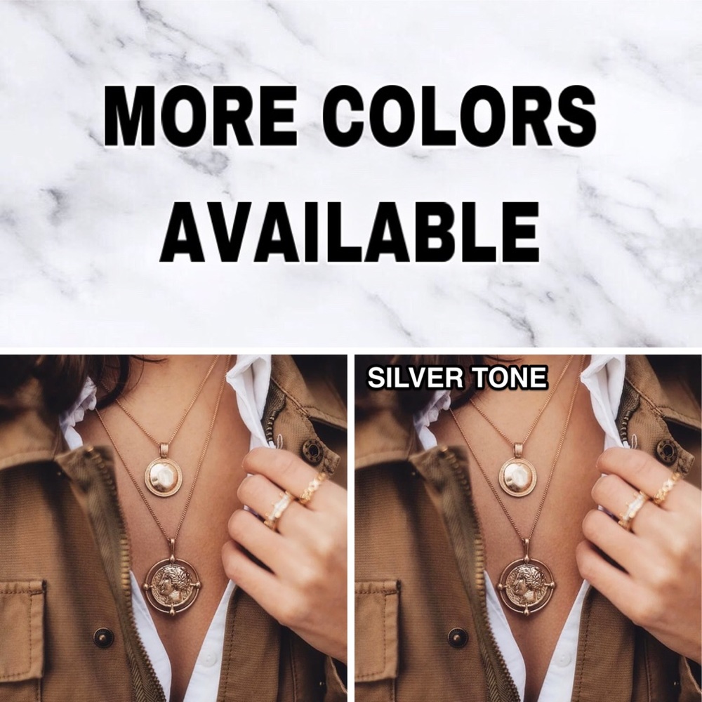 ⚜️[𝟯/$𝟭𝟴]⚜️2 Layered Gold Pendant Choker NEW - Picture 11 of 13